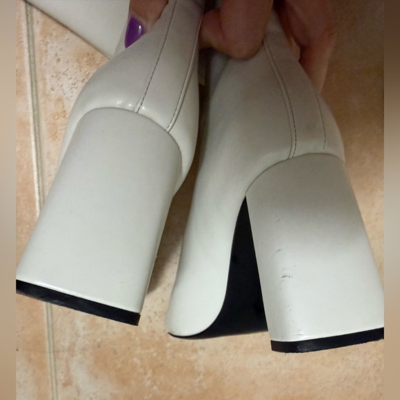 Zara Cream Over the Knee Boots - Picture 6 of 11